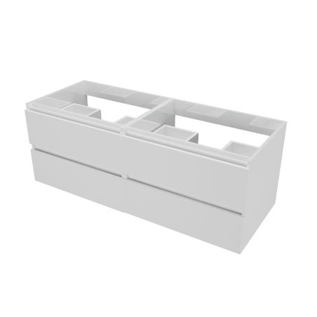 Caisson de meuble salle de bain ARLEQUIN 140 cm - Blanc brillant