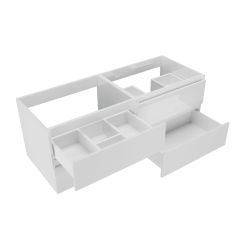 Caisson de meuble salle de bain ARLEQUIN 140 cm - Blanc brillant