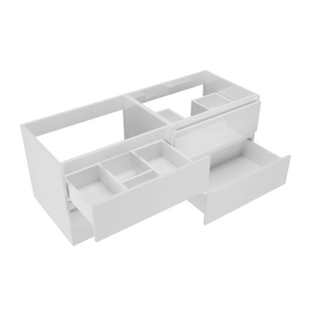 Caisson de meuble salle de bain ARLEQUIN 140 cm - Blanc brillant