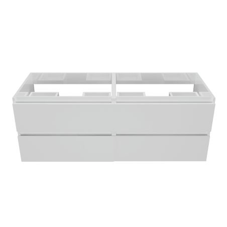 Caisson de meuble salle de bain ARLEQUIN 140 cm - Blanc brillant