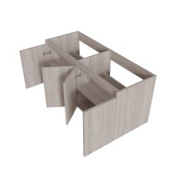 Caisson de salle de bain PROLINE 140 cm - Coloris bois
