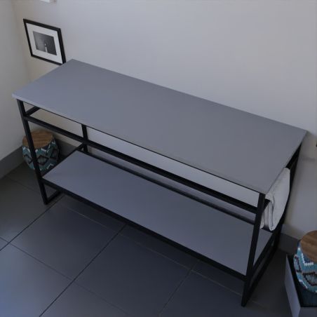 Caisson sous vasque à poser STRUCTURA 140 cm - Gris