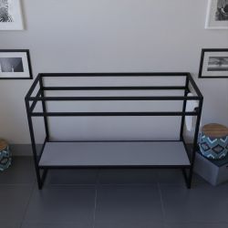 Caisson sous plan vasque STRUCTURA 120 cm - Etagère grise