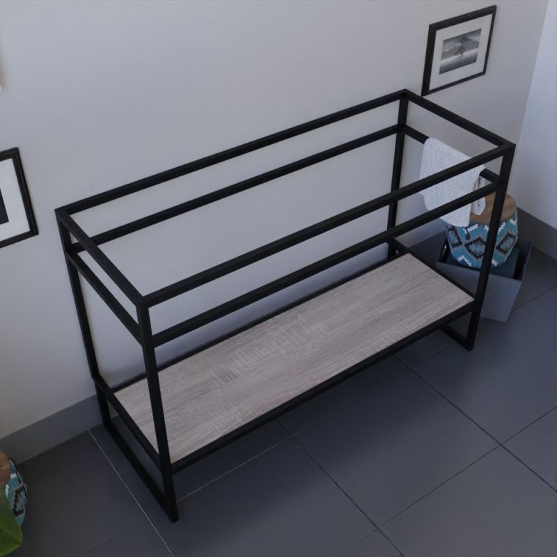 Caisson sous plan vasque STRUCTURA 120 cm - Etagère bois Caisson sous plan vasque STRUCTURA 120 cm - Etagère bois