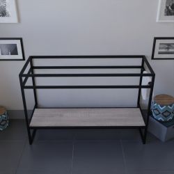 Caisson sous plan vasque STRUCTURA 120 cm - Etagère bois