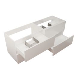 Caisson sous vasque en inox ROSINOX 140 cm - Blanc