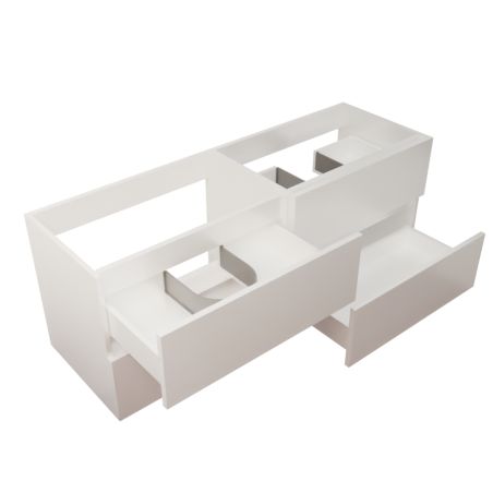 Caisson sous vasque en inox ROSINOX 140 cm - Blanc