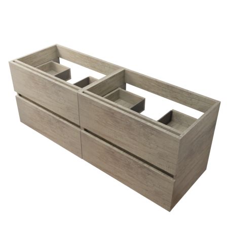 Caisson sous vasque en inox ROSINOX 140 cm - Bois