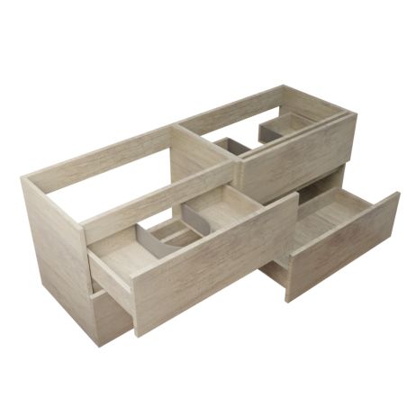 Caisson sous vasque en inox ROSINOX 140 cm - Bois