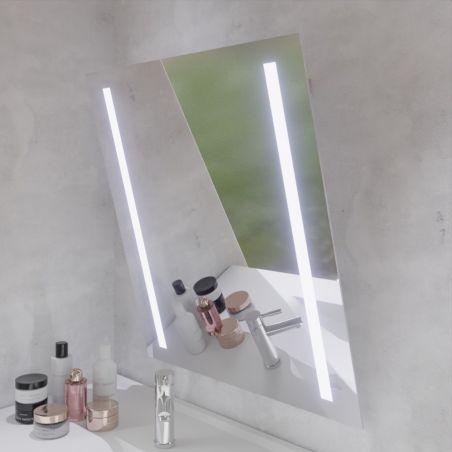 Miroir LED inclinable motorisé MOTORY - 70 cm x 80 cm - Lumière froide