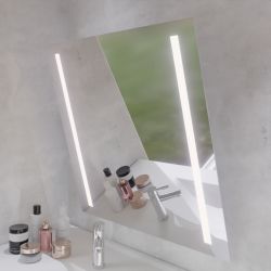 Miroir LED inclinable motorisé MOTORY - 80 cm x 80 cm - Lumière neutre