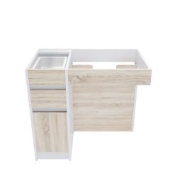 Caisson sous vasque déportée à droite PMR ANDY 90 cm