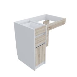 Caisson sous vasque déportée à droite PMR ANDY 90 cm