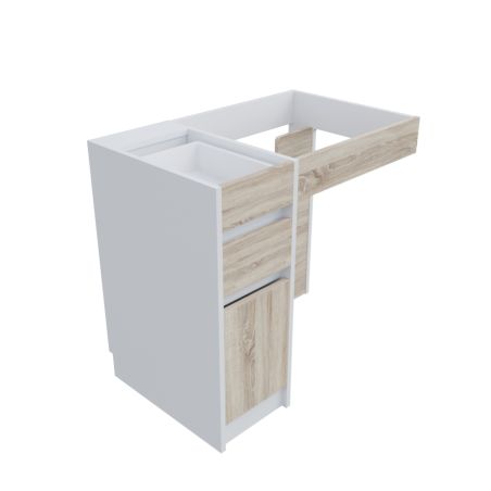 Caisson sous vasque déportée à droite PMR ANDY 90 cm