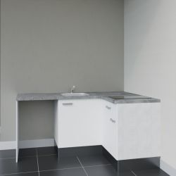 Kitchenette KA01 avec plan stratifié et évier
