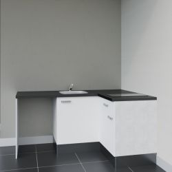 Kitchenette KA01 avec plan stratifié et évier
