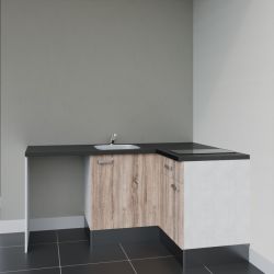 Kitchenette KA01 avec plan stratifié et évier