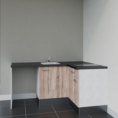 Kitchenette KA01 avec plan stratifié et évier