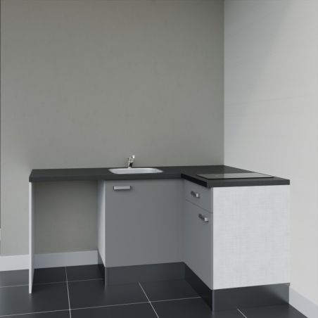 Kitchenette KA01 avec plan stratifié et évier