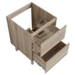 Caisson sous vasque spécial lave-linge IDEA 124 cm - Bois