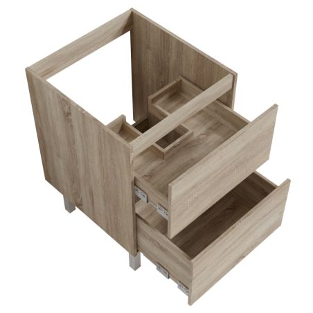 Caisson sous vasque spécial lave-linge IDEA 124 cm - Bois