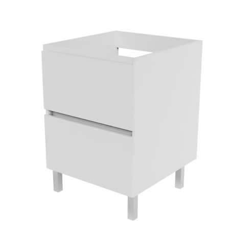 Caisson sous vasque spécial lave-linge IDEA 124 cm - Blanc