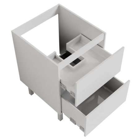 Caisson sous vasque spécial lave-linge IDEA 124 cm - Blanc