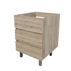 Caisson sous vasque spécial lave-linge KORA 60 cm - Bois