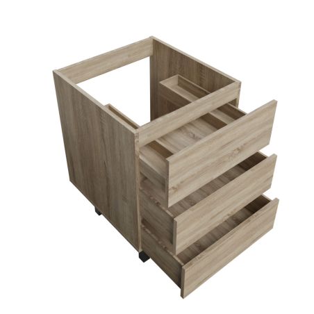 Caisson sous vasque spécial lave-linge KORA 60 cm - Bois