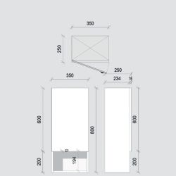 Armoire de rangement salle de bain GALAXY Oak
