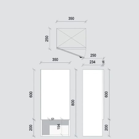 Armoire de rangement salle de bain GALAXY Oak