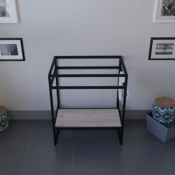 Caisson sous vasque STRUCTURA 70 cm - étagère en bois