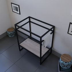 Caisson sous vasque STRUCTURA 70 cm - étagère en bois