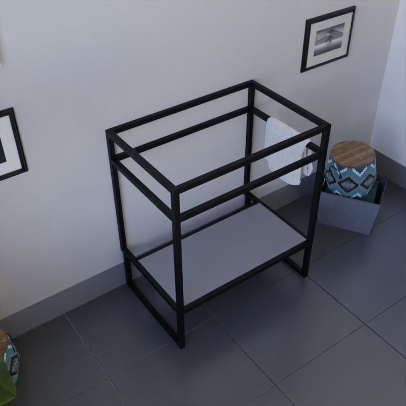 Caisson sous vasque STRUCTURA 70 cm - étagère grise Caisson sous vasque STRUCTURA 70 cm - étagère grise