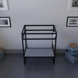 Caisson sous vasque STRUCTURA 70 cm - étagère grise