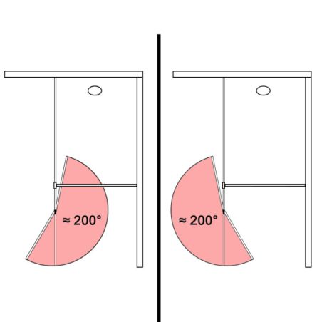 Paroi de douche fixe avec volet pivotant NEPTA Ht 185 cm - Profilé chromé - Verre 8 mm