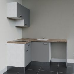 Kitchenette KA02 avec plan stratifié et évier