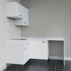 Kitchenette KA02 avec plan stratifié et évier