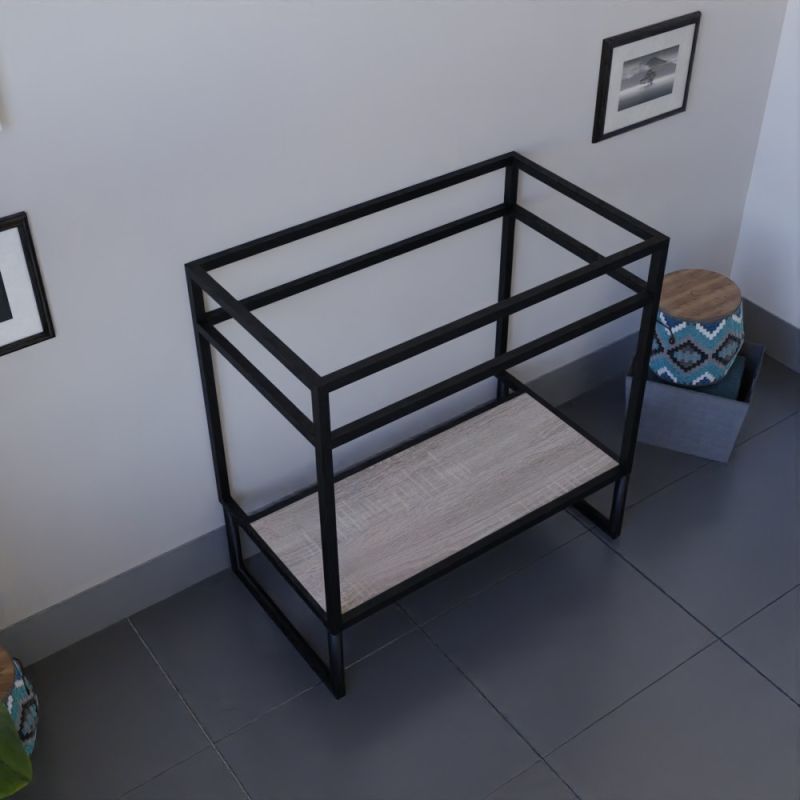 Caisson sous vasque STRUCTURA 80 cm - Etagère bois Caisson sous vasque STRUCTURA 80 cm - Etagère bois