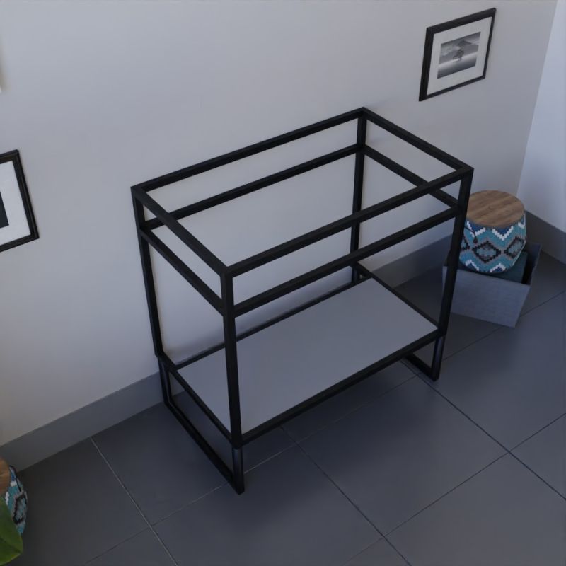 Caisson sous vasque STRUCTURA 80 cm - Etagère gris Caisson sous vasque STRUCTURA 80 cm - Etagère gris