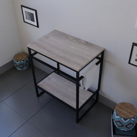 Caisson sous vasque à poser STRUCTURA 70 cm - Plan stratifié en bois