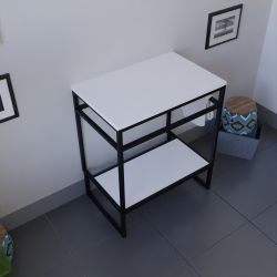 Caisson sous vasque à poser STRUCTURA 70 cm - Plan stratifié blanc