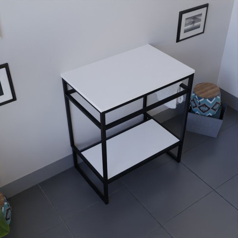 Caisson sous vasque à poser STRUCTURA 70 cm - Plan stratifié blanc Caisson sous vasque à poser STRUCTURA 70 cm - Plan stratifié blanc
