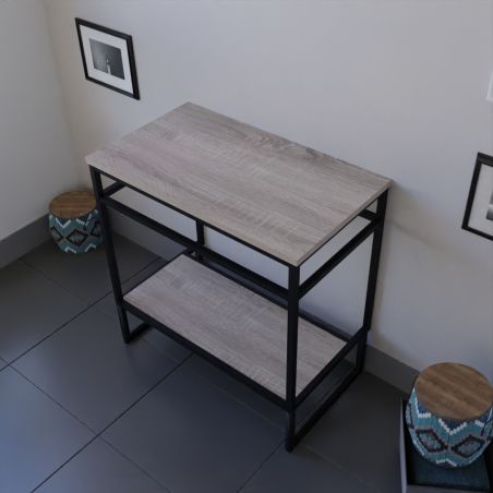 Caisson sous vasque à poser STRUCTURA 80 cm - Plan de toilette stratifié en bois