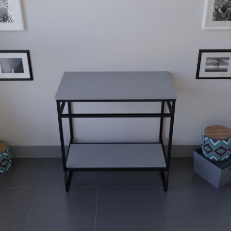 Caisson sous vasque à poser STRUCTURA 80 cm - Plan de toilette stratifié gris