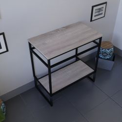 Caisson sous vasque à poser STRUCTURA 80 cm - Plan de toilette stratifié en bois