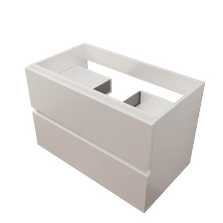 Caisson sous vasque en inox ROSINOX 80 cm - Blanc mat