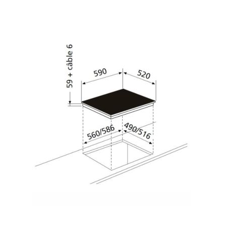 Plaque de cuisson induction 4 feux