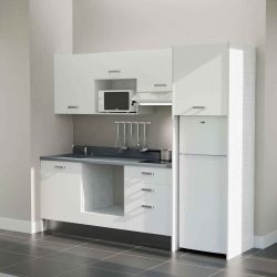 Kitchenette équipée K37L : 240 cm avec plan monobloc 