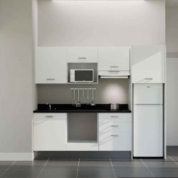 Kitchenette équipée K37L : 240 cm avec plan monobloc 